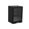 Back bar μονό με ανοιγόμενη πόρτα -  GN 126H Full black