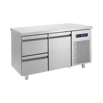 Ψυγείο Πάγκος Συντήρηση Με 1 Διπλή Συρταριέρα και 1 Πόρτα GN πλάτος 60εκ