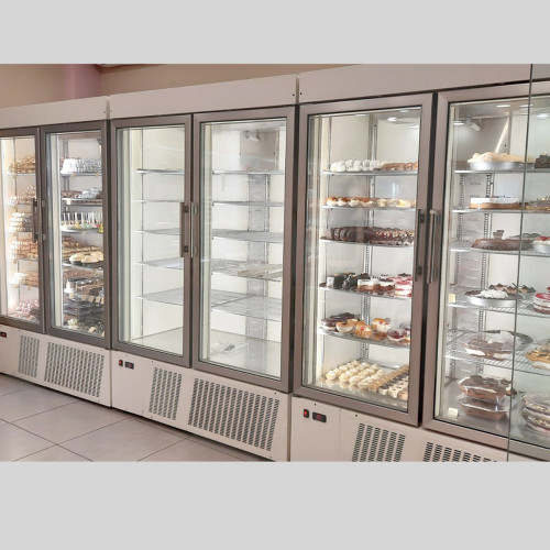 Θάλαμος Βιτρίνα Λευκός κατάψυξη με 3 πόρτες