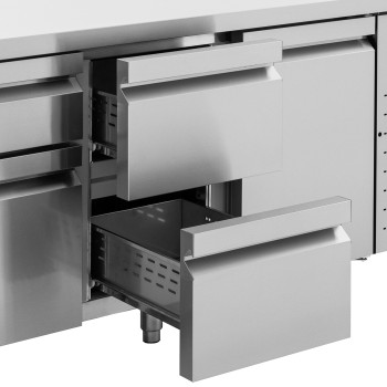 Ψυγείο Πάγκος Συντήρηση Με 1 Διπλή Συρταριέρα και 1 Πόρτα GN πλάτος 60εκ