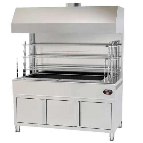 Επιδαπέδια ψησταριά κάρβουνου με φούσκα LGH64 AISI 430