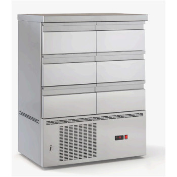 Ψυγειο Ψαριών με 6 συρτάρια 1/3