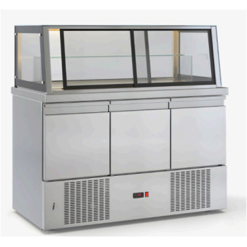 Επιδαπέδια βιτρίνα συντήρησης PANINI 3 πόρτες 2/3  DOBROS