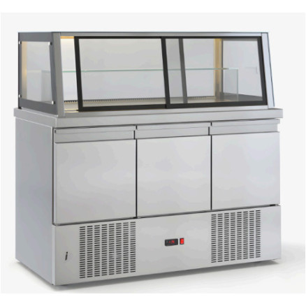 Επιδαπέδια βιτρίνα συντήρησης PANINI 3 πόρτες 2/3  DOBROS