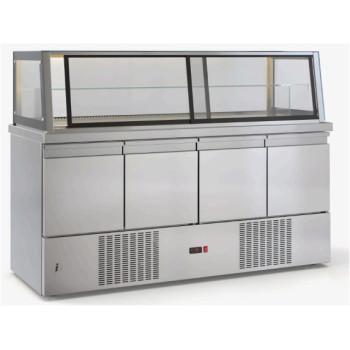 Επιδαπέδια βιτρίνα συντήρησης PANINI 4 πόρτες 2/3  DOBROS