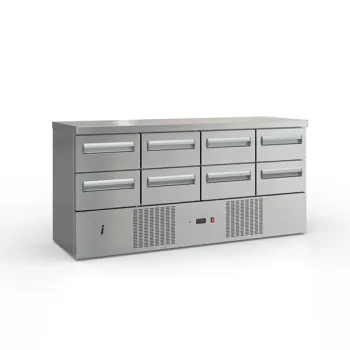 Ψυγείο πάγκος συντήρηση με 8 συρτάρια  1/3 & μηχανή στο κάτω μέρος DOBROS