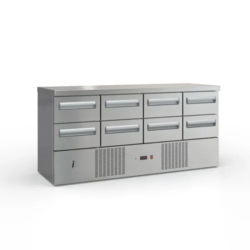 Ψυγείο πάγκος συντήρηση με 8 συρτάρια  1/3 & μηχανή στο κάτω μέρος DOBROS