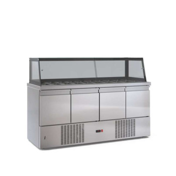 Ψυγείο σαλατών με 4 πόρτες 2/3 & μηχανή στο κάτω μέρος DOBROS