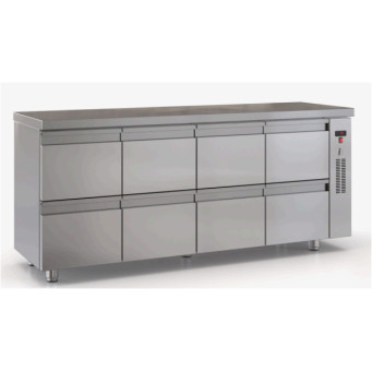 Ψυγείο πάγκος συντήρηση με 8 συρτάρια -χωρίς μηχανή -DOBROS
