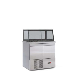 Ψυγείο σαλατών με 2 πόρτες 2/3 & μηχανή στο κάτω μέρος DOBROS