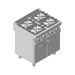 Κουζίνα Αερίου Επιδαπέδια με 4 Καυστήρες GICO Ιταλίας