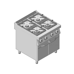 Κουζίνα Αερίου Επιδαπέδια με 4 Καυστήρες GICO Ιταλίας
