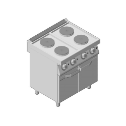 Κουζίνα Ηλεκτρική Επιδαπέδια με 4 Εστίες GICO Ιταλίας