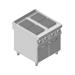 Κουζίνα Ηλεκτρική Επιδαπέδια με 4 Εστίες 30x30 GICO Ιταλίας