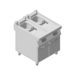 Φριτέζα Ηλεκτρική Διπλή Επιδαπέδια 12+12Lt GICO Ιταλίας