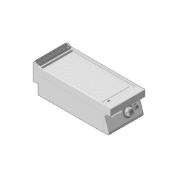 Πλατώ Αερίου Μονό Επιτραπέζιο με Λεία Επιφάνεια Σκληρού Χρωμίου 40cm GICO Ιταλίας