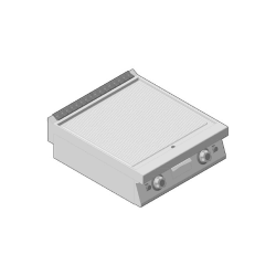 Πλατώ Αερίου Διπλό Επιτραπέζιο με Λεία Επιφάνεια Σκληρού Χρωμίου 80cm GICO Ιταλίας