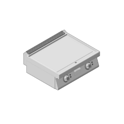 Πλατώ Ηλεκτρικό Διπλό Επιτραπέζιο με Λεία Επιφάνεια 80cm GICO Ιταλίας