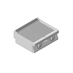 Πλατώ Ηλεκτρικό Διπλό Επιτραπέζιο με Μισή-Μισή Επιφάνεια 80cm GICO Ιταλίας