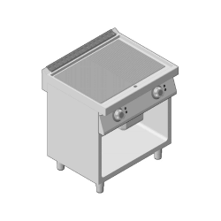 Πλατώ Ηλεκτρικό Διπλό Επιδαπέδιο με Μισή-Μισή Επιφάνεια 80cm GICO Ιταλίας