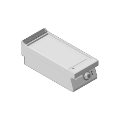 Πλατώ Ηλεκτρικό Διπλό Επιδαπέδιο με Ραβδωτή Επιφάνεια Σκληρού Χρωμίου 80cm GICO Ιταλίας