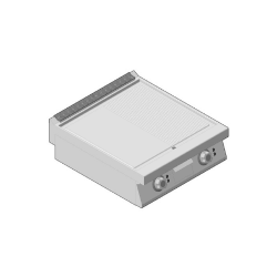 Πλατώ Ηλεκτρικό Διπλό Επιδαπέδιο με Μισή-Μισή Επιφάνεια Σκληρού Χρωμίου 80cm GICO Ιταλίας