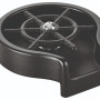 RINSER ΝΕΡΟΧΥΤΗ ΣΤΡΟΓΓΥΛΟ ΜΑΥΡΟ ΠΛΑΣΤΙΚΟ ABS 14x3 CM ΙΝΟΧ