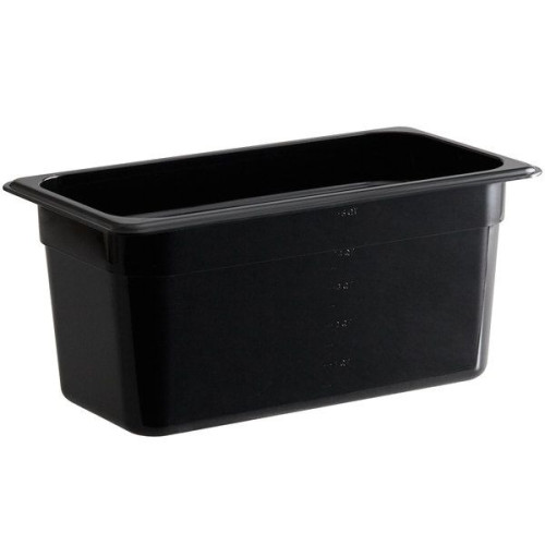ΛΕΚΑΝΗ GASTRO 1/3 15CM POLYCARBONATE ΜΑΥΡΗ