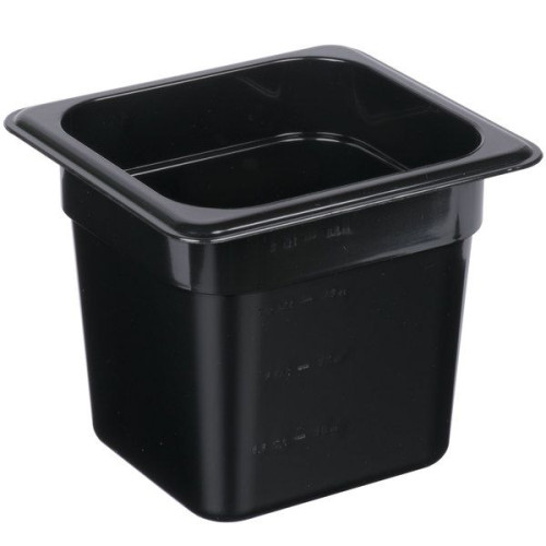 ΛΕΚΑΝΗ GASTRO 1/6 15CM POLYCARBONATE ΜΑΥΡΗ