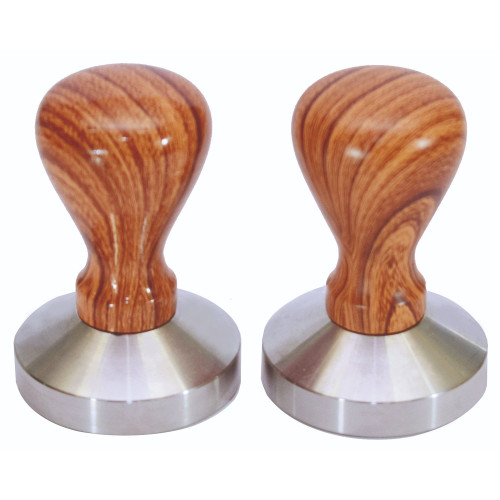 TAMPER ΙΝΟΧ 18/10 Ø 5,8CM x 7,8CM ΜΕ ΞΥΛΙΝΟ ΧΕΡΟΥΛΙ
