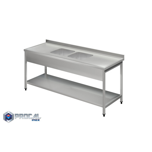 Λάντζα ανοιχτή με 2 γούρνες 40x40x25|160X70X86