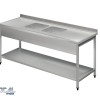 Open sink with 2 troughs 40x40x25|240X70X86