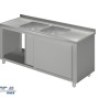 Λάντζα κλειστή με 2 γούρνες 50x50x30|200X70X86