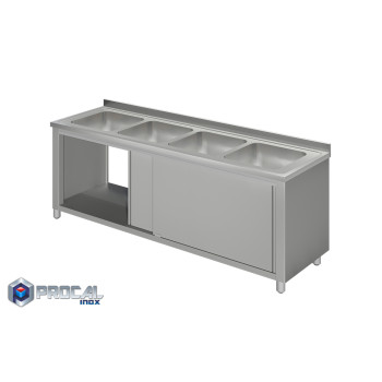 Closed spout with 4 troughs 50x50x30|240X70X86