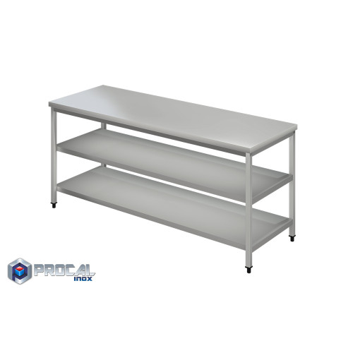 Πάγκος εργασίας με ενδιάμεσο ράφι 240x70x86|240X70X86