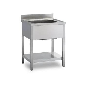 Λάντζα λυόμενη ανοιχτή 60x70x85/95 με 1 γούρνα 40x50