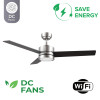 Ανεμιστήρας Οροφής DC με WI-Fi και Τηλεχειριστήριο Telemax CES523E5L Inox