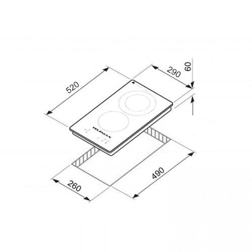 Κεραμική Εστία Αυτόνομη & Εντοιχιζόμενη Domino Telemax ALP-TD35